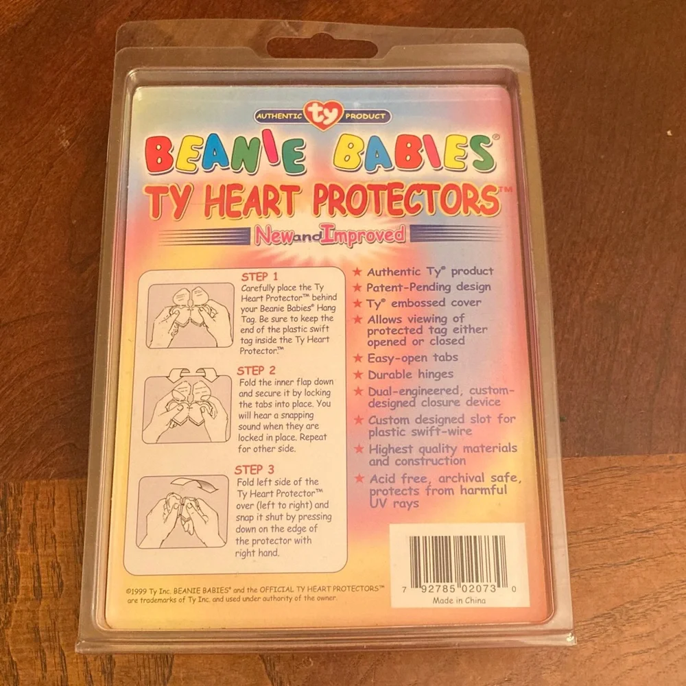 BEANIE BABIES OFFICIAL TY HEART PROTECTORS 1999